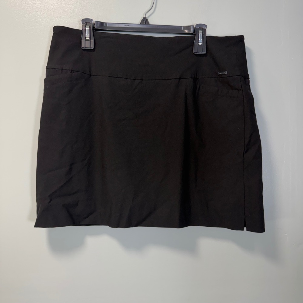 SC&CO Sportswear Black Pull On Active Stretch Skort XL Built In Shorts